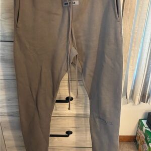 Essentials Tan Sweatpants with Tapered Ankles